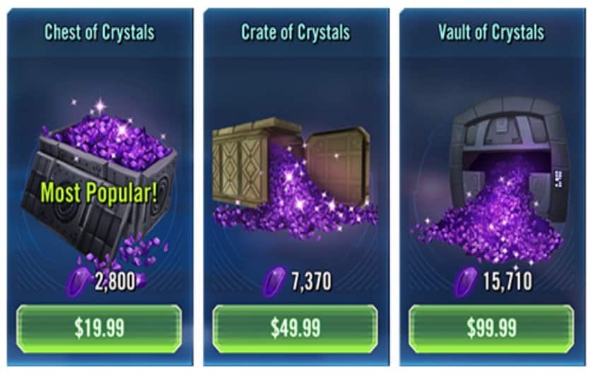 Role of Crystals in Purchases