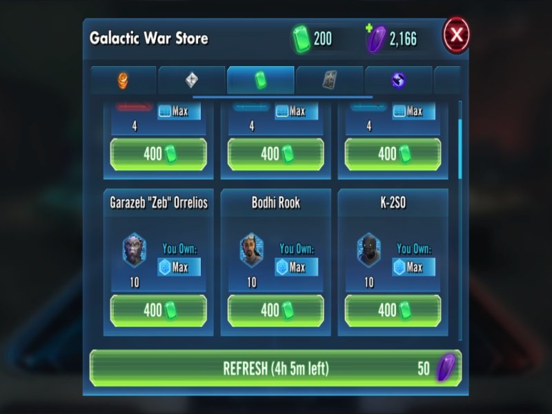 The Role of the Online Store in SWGOH