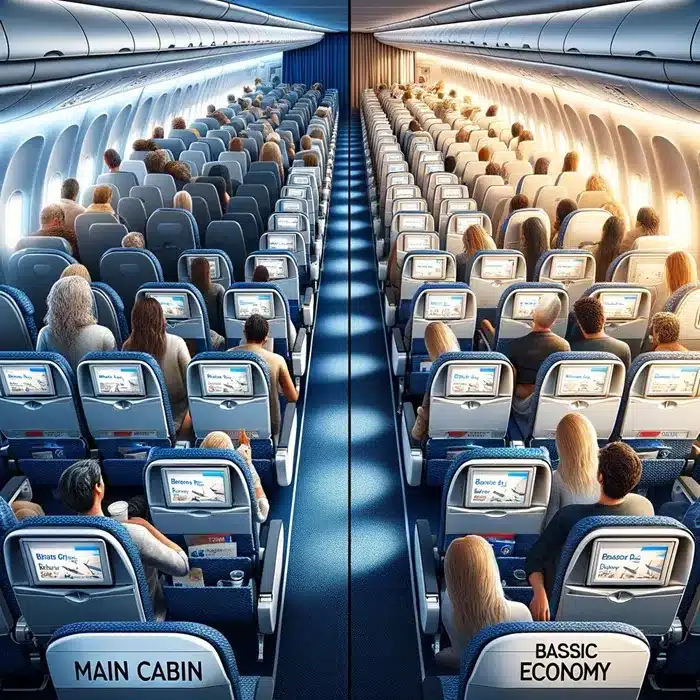 Travel between American Airlines Main Cabin vs Basic Economy